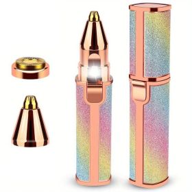 2-in-1 Eyebrow Razor for Women - Painless and Precision Facial Hair Removal with USB Rechargeable Trimmer and Built-in LED Light - Perfect for No