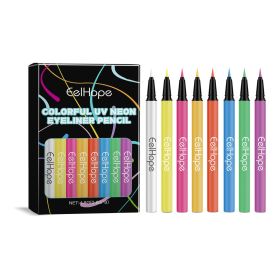 Eelhope 8 Color Party Neon Liquid Eyeliner, Silky Smooth Color Moisturizing Long-Lasting Smooth Eyeliner