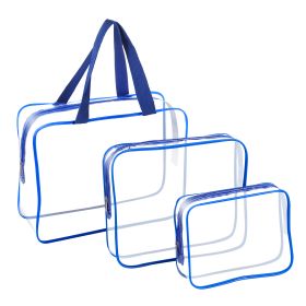 ClearCarry Travel Essential Set (Option: 3PcsMakeupBagBlue)