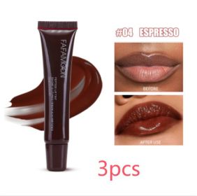 Tea Rose Lip Glaze (Option: 04 ESPRESSO-10ml-3pcs)