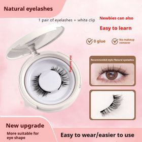 Snap on Magnetic Lashes (Option: UBS043-1pair Eyelash Plus White Clip)
