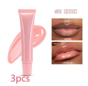Tea Rose Lip Glaze (Option: 01 RIBBON-10ml-3pcs)