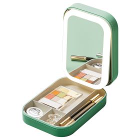 GlamGo Illuminated Beauty Case (Option: MakeupMirrorGreen)