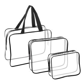 ClearCarry Travel Essential Set (Option: 3PcsMakeupBagBlack)