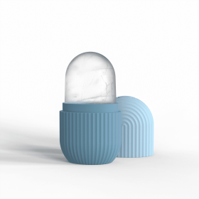 Ice Face Roller; Ice Roller Silicone Cube For Face And Eye; Ice Mold For Face; Reusable Face Massage; Facial Beauty Ice Roller; Ice Mold For Face (Color: Blue)
