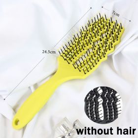 Nieuwe Haar Kam Detangling Hair Borstel Thuis Ontwarren Luizen Massage Kam Vrouwen Professionele Kapsalon (Color: Yellow without hair)