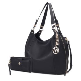 MKF Collection Calina Expandable Women's Shoulder Bag by Mia K (Color: Black)