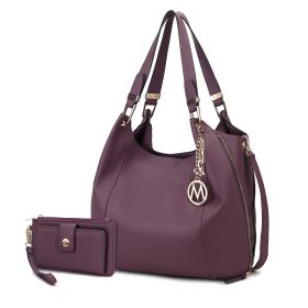MKF Collection Calina Expandable Women's Shoulder Bag by Mia K (Color: Purple)