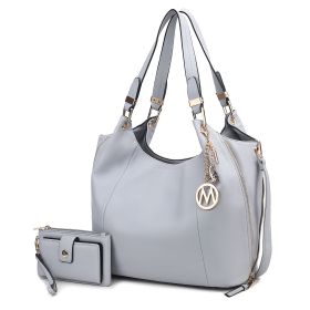 MKF Collection Calina Expandable Women's Shoulder Bag by Mia K (Color: Light Blue)