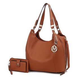 MKF Collection Calina Expandable Women's Shoulder Bag by Mia K (Color: Cognac)