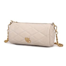 MKF Collection Lexa Crossbody Bag by Mia K (Color: Beige)