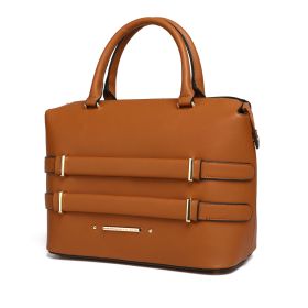 MKF Collection Leila Vegan Leather Women's Tote Bag by Mia K (Color: Cognac)