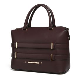 MKF Collection Leila Vegan Leather Women's Tote Bag by Mia K (Color: Chocolate)