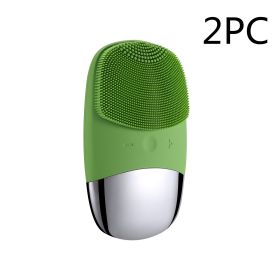 Glow Plus Cleansing Brush (Option: Green 2PC-Electric-DC)